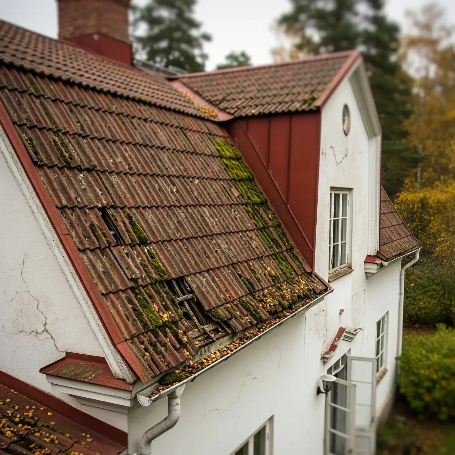Villa i behov av takservice i Stockholm
